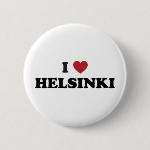 Ich liebe Helsinki Finnland Button