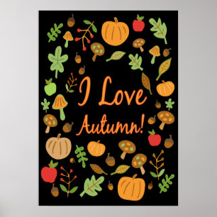 Ich Liebe Herbst! Poster