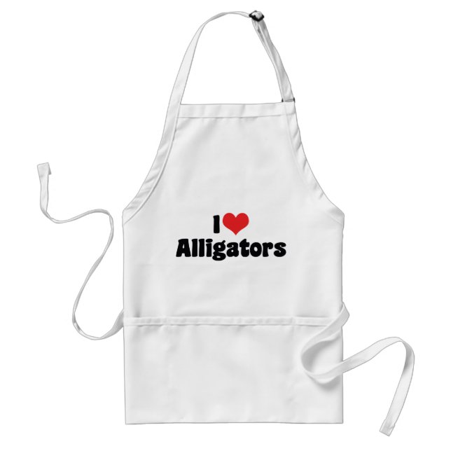 Ich liebe Herz-Alligatoren Schürze (Vorne)