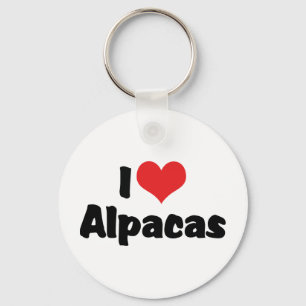 Ich liebe Herz-Alpakas Schlüsselanhänger