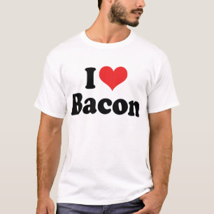 Ich liebe Herz Bacon - Baconliebhaber T-Shirt