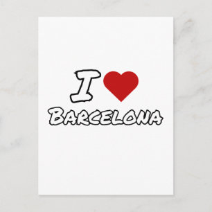 Ich liebe Herz Barcelona Stadt Postkarte