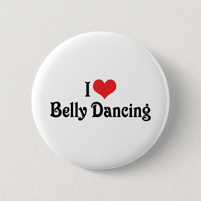 Ich liebe Herz Bauchtanz Button (Vorderseite)