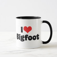 Ich liebe Herz Bigfoot Sasquatch Yeti