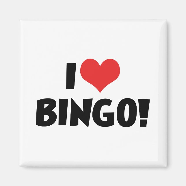 Ich Liebe Herz Bingo! - Bingo Lovers Magnet (Vorne)