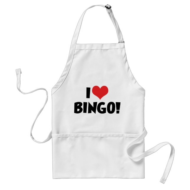 Ich Liebe Herz Bingo! - Bingo Lovers Schürze (Vorne)