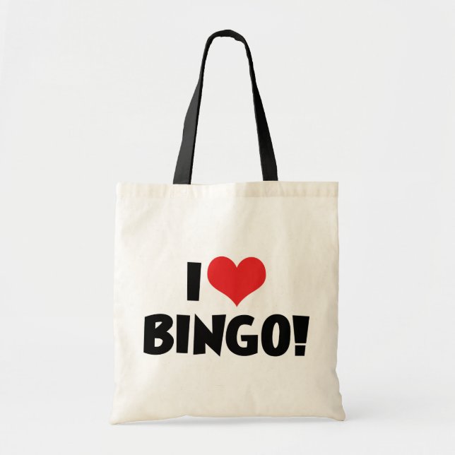 Ich Liebe Herz Bingo! - Bingo Lovers Tragetasche (Vorne)