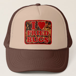 Ich Liebe [Herz] Bugs gebraten ... Thai Street Foo Truckerkappe