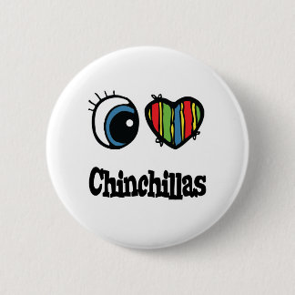 Ich liebe (Herz) Chinchillas Button