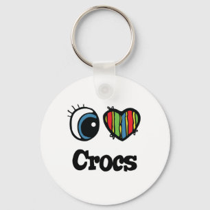 Ich liebe (Herz) Crocs Schlüsselanhänger
