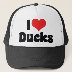 Ich liebe Herz Enten Truckerkappe