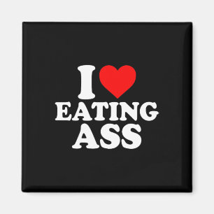 Ich liebe Herz Essen Süß Lustig Einfach  Magnet