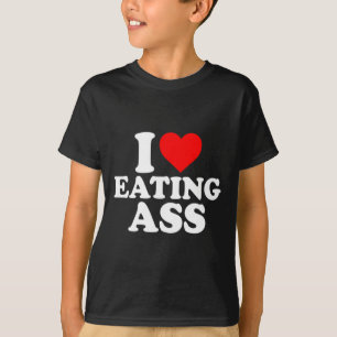 Ich liebe Herz Essen Süß Lustig Einfach T-Shirt