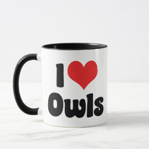 Ich liebe Herz Eulen - Eulenliebhaber Tasse