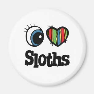 Ich liebe (Herz) Faultiere Magnet