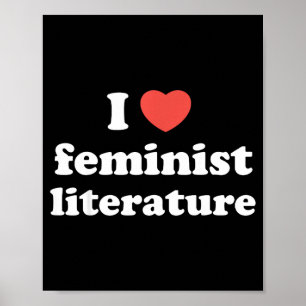 Ich liebe Herz Feministische Literatur Poster