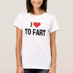 Ich liebe Herz furzen - Lustiger Furz Humor T-Shirt
