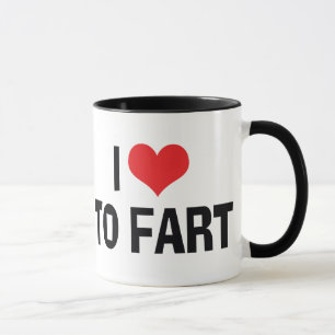 Ich liebe Herz furzen - Lustiger Furz-Humor Tasse