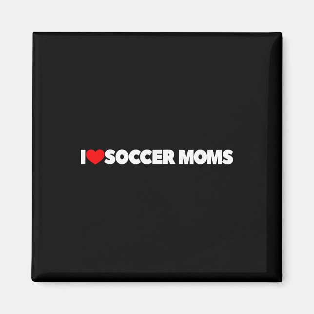 Ich liebe (Herz) Fußball-Mamas  Magnet (Vorne)