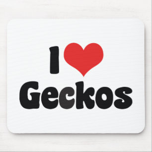 Ich liebe Herz-Geckos Mousepad