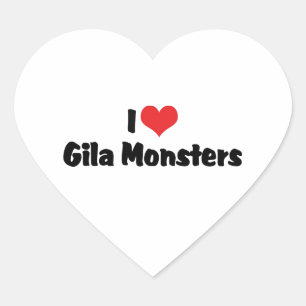 Ich liebe Herz-Gila-Monster - Echsenliebhaber Herz-Aufkleber
