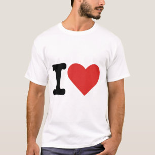Ich liebe Herz Grafik-Ikonisches Minimalistisches  T-Shirt