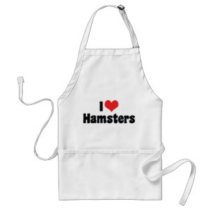 Ich liebe Herz-Hamster Schürze