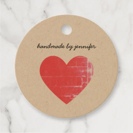 Ich Liebe Herz Handmade by Name Red Heart Einfach Geschenkanhänger