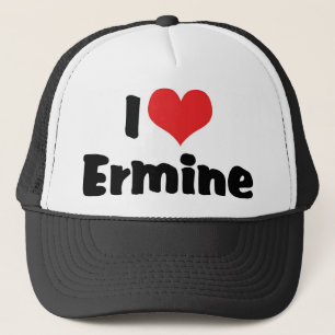 Ich liebe Herz Hermelin Truckerkappe
