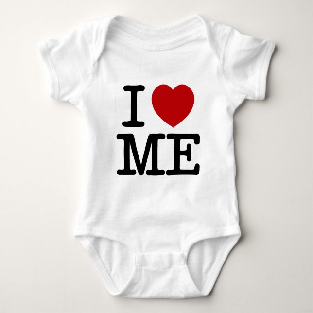 Ich Liebe Herz Ich selbst Wertschätzung Selbstvert Baby Strampler (Vorderseite)