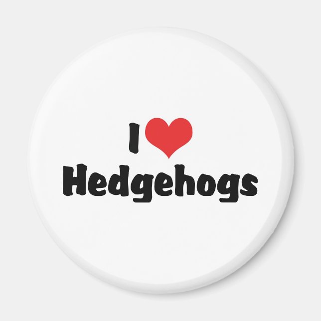 Ich liebe Herz-Igel Magnet (Vorne)