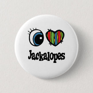 Ich liebe (Herz) Jackalopes Button