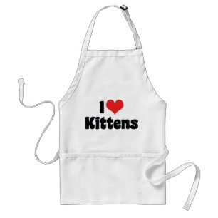 Ich liebe Herz Kätzchen - Katzenliebhaber Schürze
