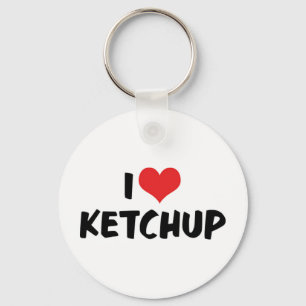 Ich liebe Herz Ketchup - Ketchup-Liebhaber Schlüsselanhänger