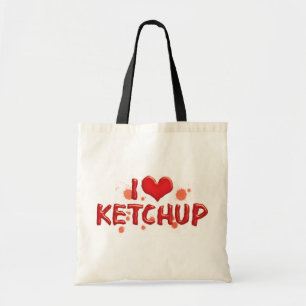 Ich liebe Herz Ketchup - Ketchup Liebhaber Tragetasche