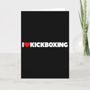 Ich liebe (Herz) Kickboxen Karte