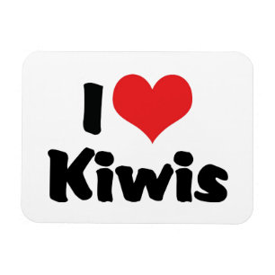 Ich liebe Herz Kiwis - Kiwi-Vogelliebhaber Magnet
