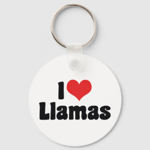 Ich liebe Herz-Lamas Schlüsselanhänger