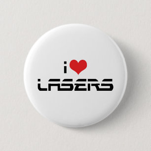Ich liebe Herz Laser - Liebhaber von Wissenschaft  Button