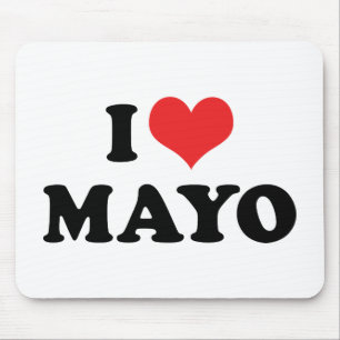 Ich liebe Herz-Mayonnaise - Mayonnaise-Liebhaber Mousepad