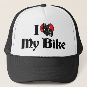 Ich Liebe Herz mein Bike - Fahrrad-Rad Lover Truckerkappe