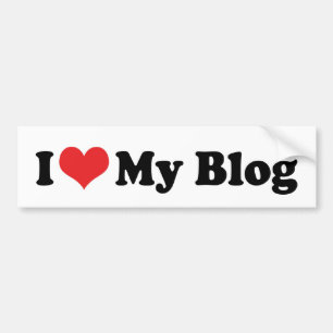 Ich liebe Herz mein Blog Autoaufkleber