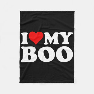 Ich liebe Herz mein Boo Bybe Bye Freund Freundin Fleecedecke
