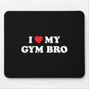 Ich Liebe Herz mein Fitnessstudio Bro Funny Fitnes Mousepad
