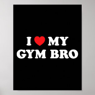 Ich Liebe Herz mein Fitnessstudio Bro Funny Fitnes Poster