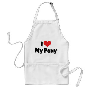 Ich liebe Herz mein Pony - Pferdeliebhaber Schürze