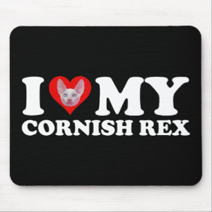 Ich liebe (Herz) meine Cornish Rex Mousepad