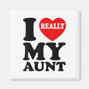 Ich Liebe (Herz) meine Tante für Nephew und Niece  Magnet