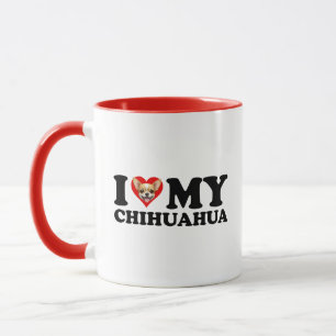 Ich liebe (Herz) meinen Chihuahua Tasse