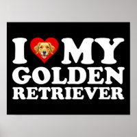 Ich liebe (Herz) meinen Golden Retriever